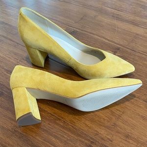 Marc Fisher Yellow Block Heels